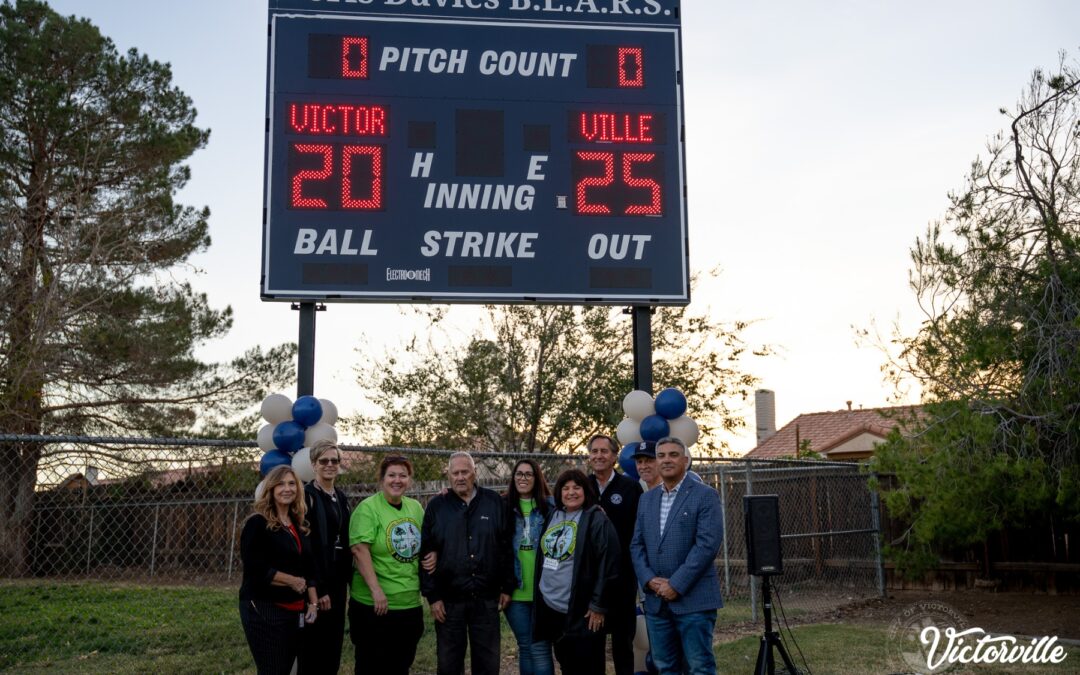 BEARS Donation Brings New Scoreboards to Victorville Ballfields
