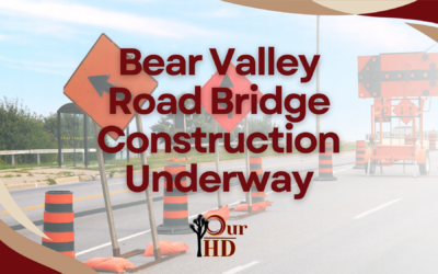 Bear Valley Road Bridge Construction Underway